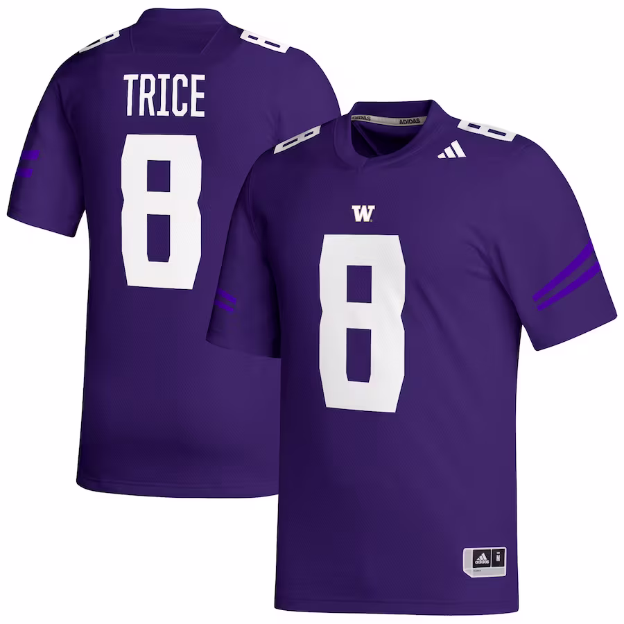 Bralen Trice Washington Huskies adidas NIL Football Player Replica Jersey - Purple - Jersey