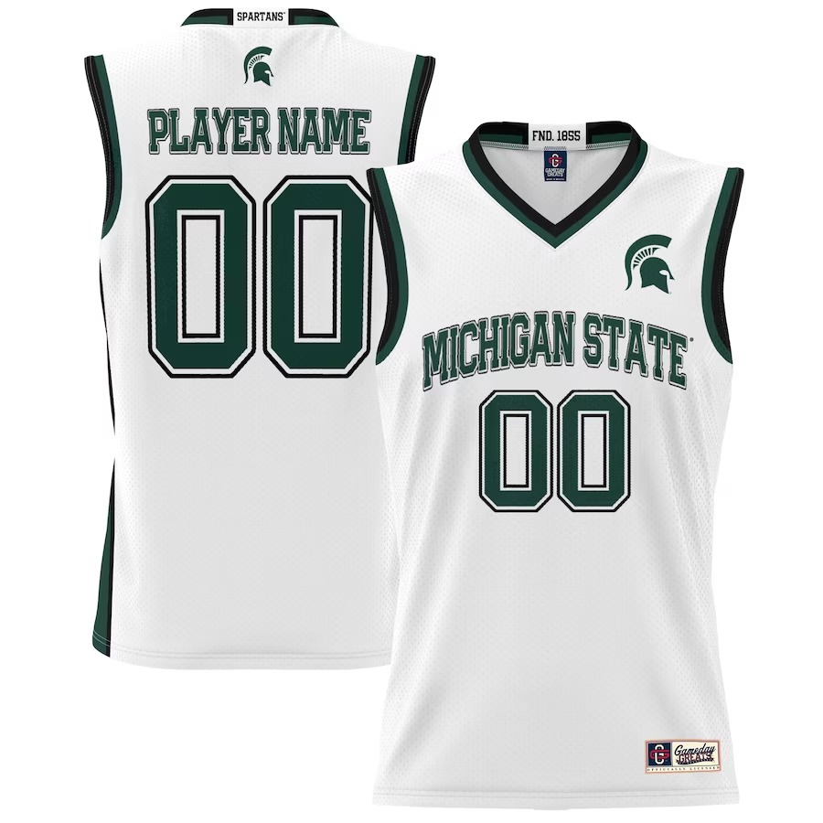 Michigan State Spartans GameDay Greats Youth NIL Pick-A-Player Lightweight Basketball Jersey - White - Jersey