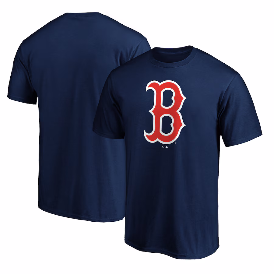 Men's Boston Red Sox Navy Team Color Primary Logo 2 T-Shirt - Jersey