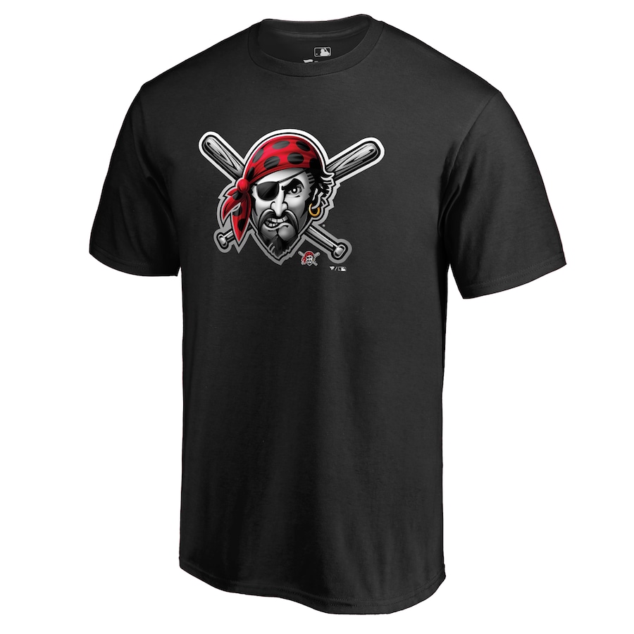 Men's Pittsburgh Pirates Black Midnight Mascot T-Shirt - Jersey