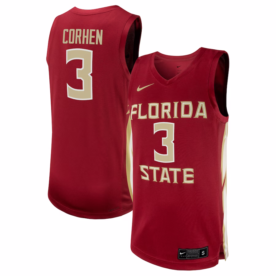 Cameron Corhen Florida State Seminoles Nike NIL Basketball Replica Player Jersey - Garnet - Jersey