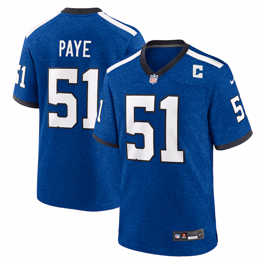Men's Indianapolis Colts Kwity Paye Nike Royal Indiana Nights Alternate Game Jersey - Jersey