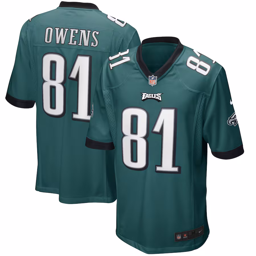 Men's Philadelphia Eagles Terrell Owens Nike Midnight Green Game Retired Player Jersey - Jersey