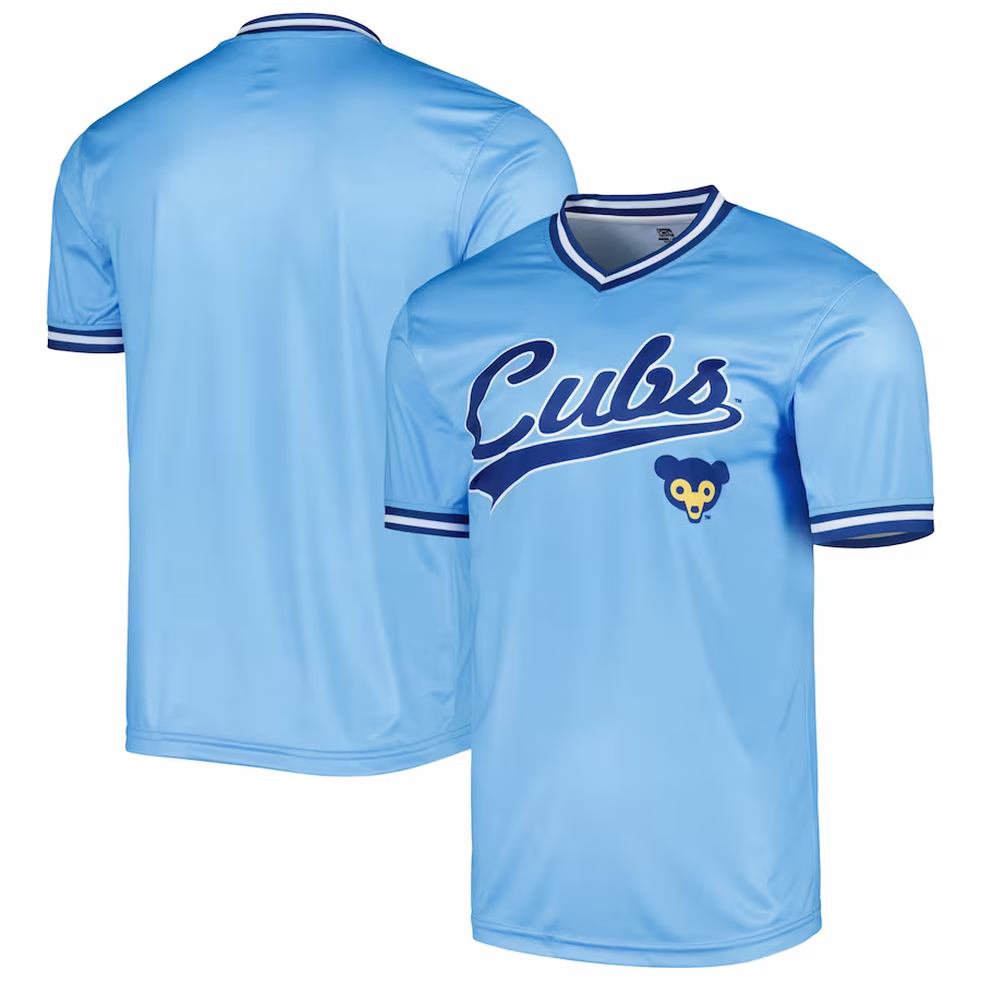 Men's Chicago Cubs Stitches Light Blue Cooperstown Collection Team Jersey - Jersey