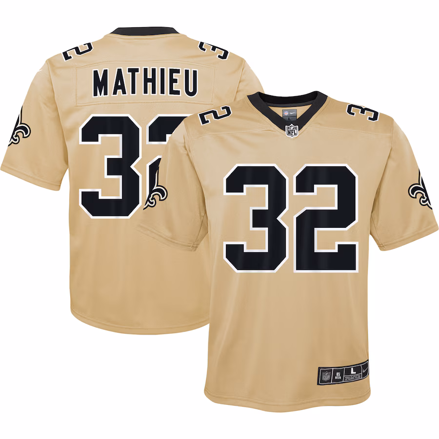 Youth New Orleans Saints Tyrann Mathieu Nike Gold Inverted Game Jersey - Jersey