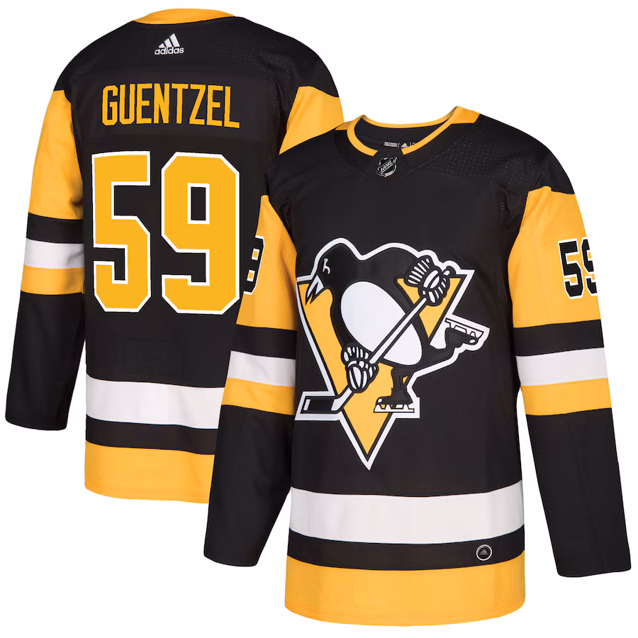 Men's Pittsburgh Penguins Jake Guentzel adidas Black Authentic Player Jersey - Jersey