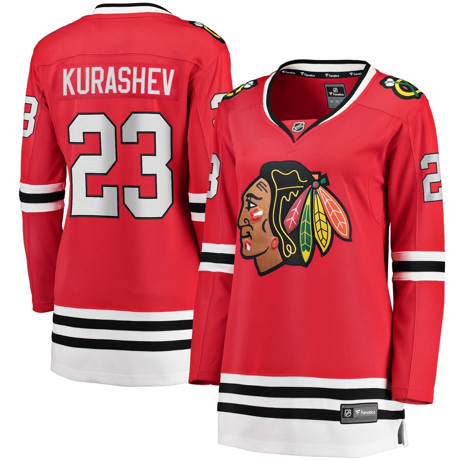 Women's Chicago Blackhawks Philipp Kurashev Fanatics Branded Red Home Breakaway Player Jersey - Jersey