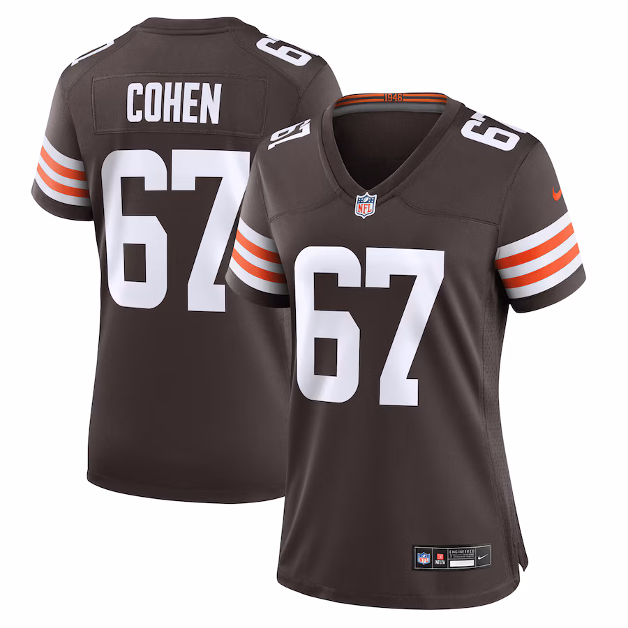 Women's Cleveland Browns Javion Cohen Nike Brown Game Jersey - Jersey