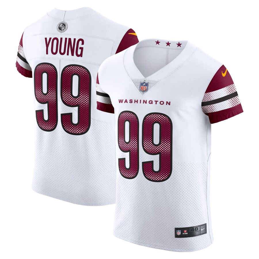 Men's Washington Commanders Chase Young Nike White Vapor Elite Jersey - Jersey