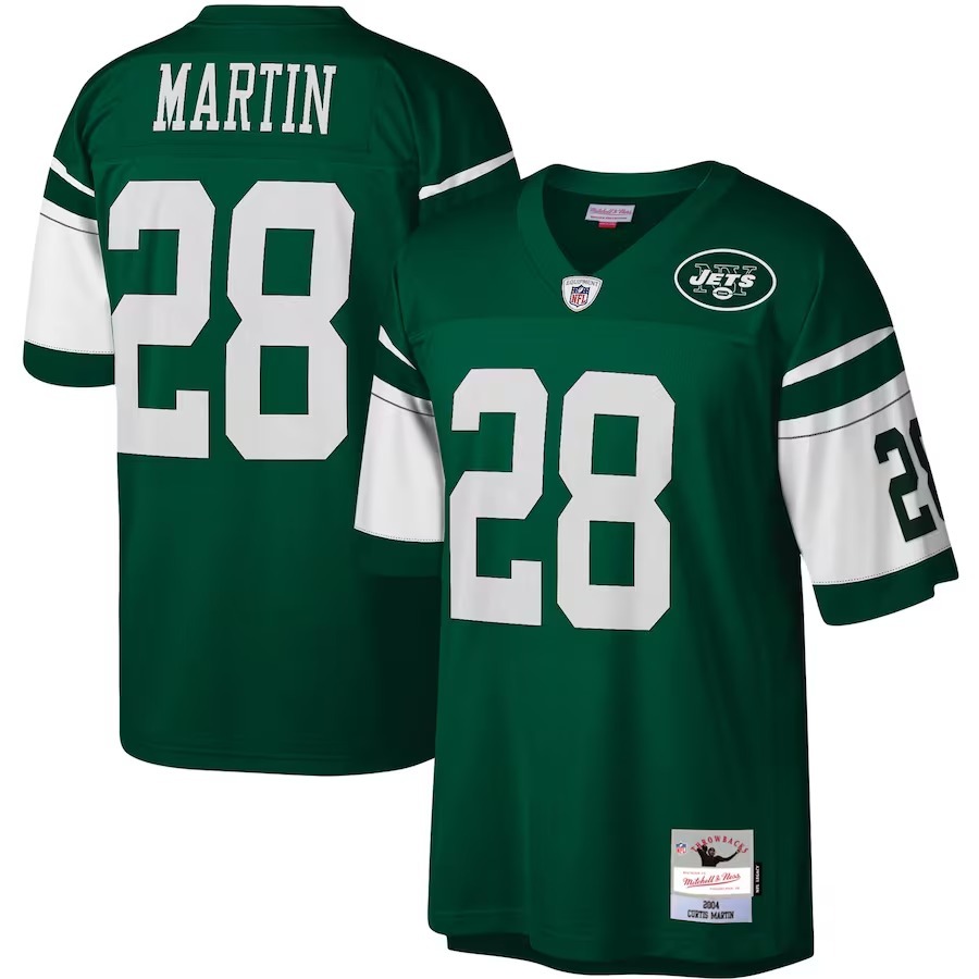 Men's New York Jets Curtis Martin Mitchell & Ness Green Legacy Replica Jersey - Jersey