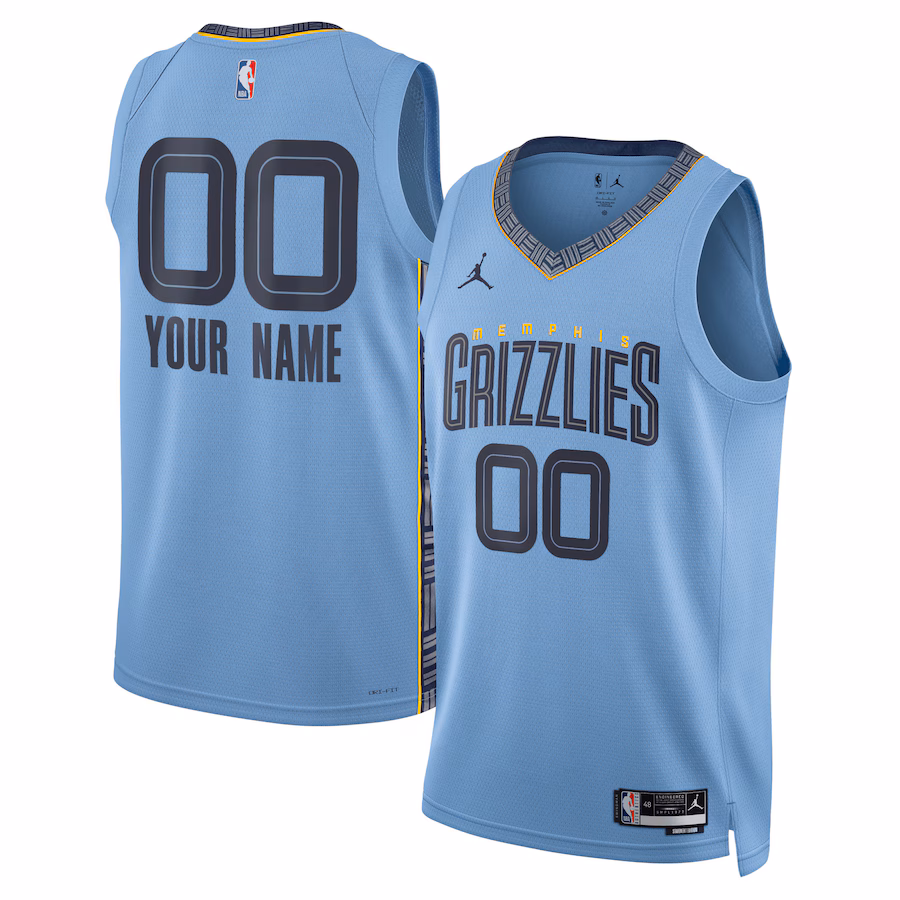 Unisex Memphis Grizzlies Jordan Brand Blue 2022/23 Swingman Custom Jersey - Statement Edition - Jersey