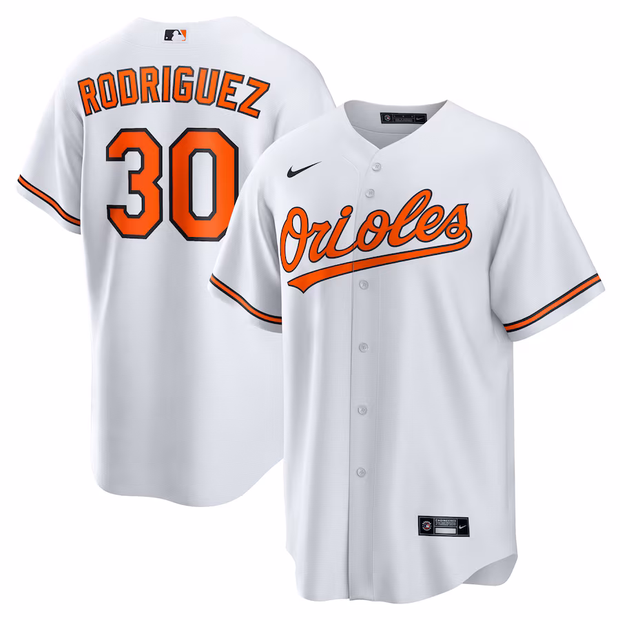 Men's Baltimore Orioles Grayson Rodriguez Nike White Home Replica Jersey - Jersey