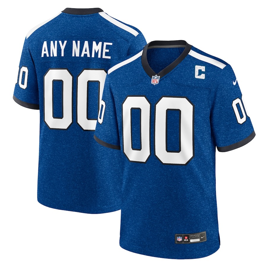 Men's Indiana Nights Indianapolis Colts  Nike Blue Alternate Custom Game Jersey - Jersey
