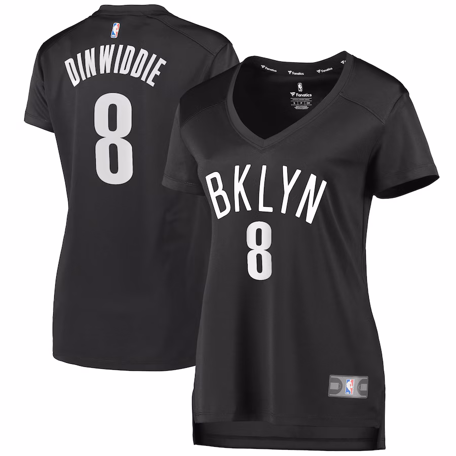 Women's Brooklyn Nets Spencer Dinwiddie Fanatics Black Fast Break Player Jersey - Statement Edition - Jersey