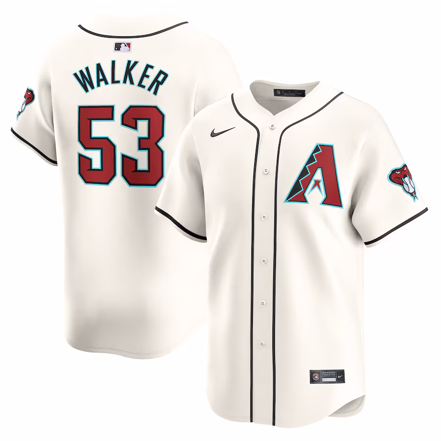 Men's Arizona Diamondbacks Christian Walker Nike White Home Limited Player Jersey - Jersey