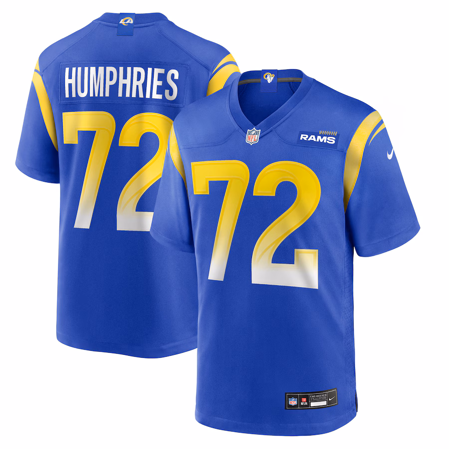 Men's Los Angeles Rams D.J. Humphries Nike Royal Team Game Jersey - Jersey