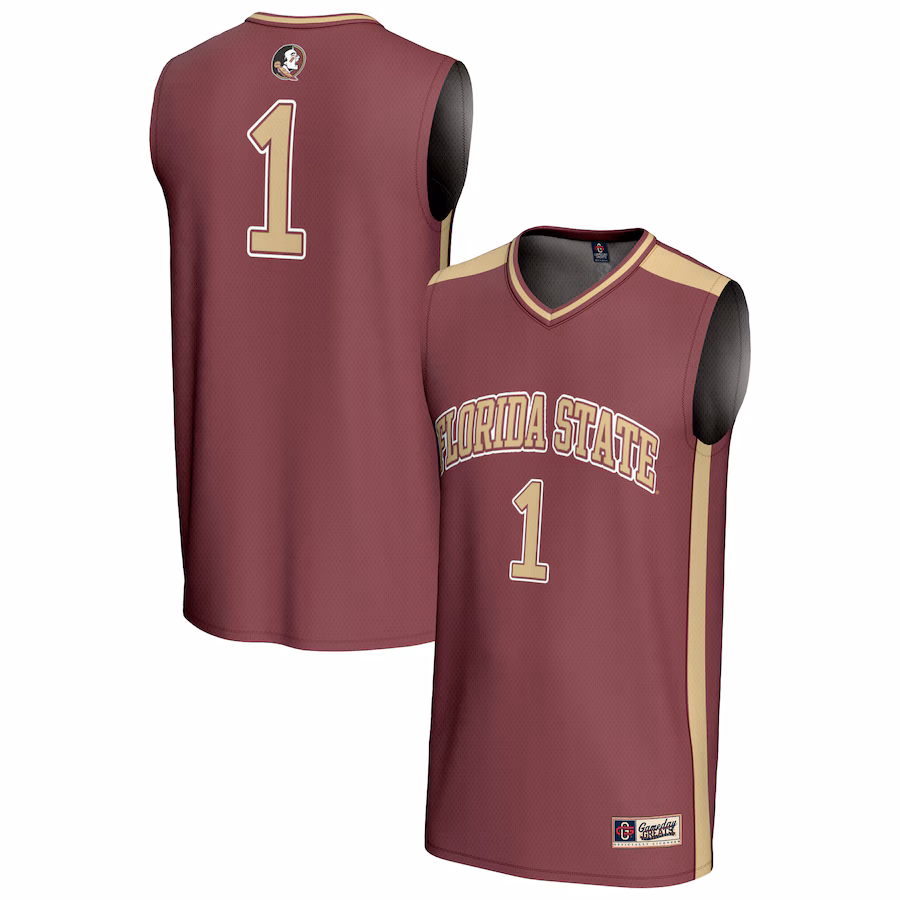 Unisex GameDay Greats #1 Garnet Florida State Seminoles Lightweight Collegiate Basketball Fashion Jersey - Jersey
