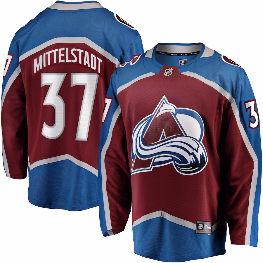 Men's Colorado Avalanche Casey Mittelstadt Fanatics Burgundy Home Breakaway Jersey - Jersey