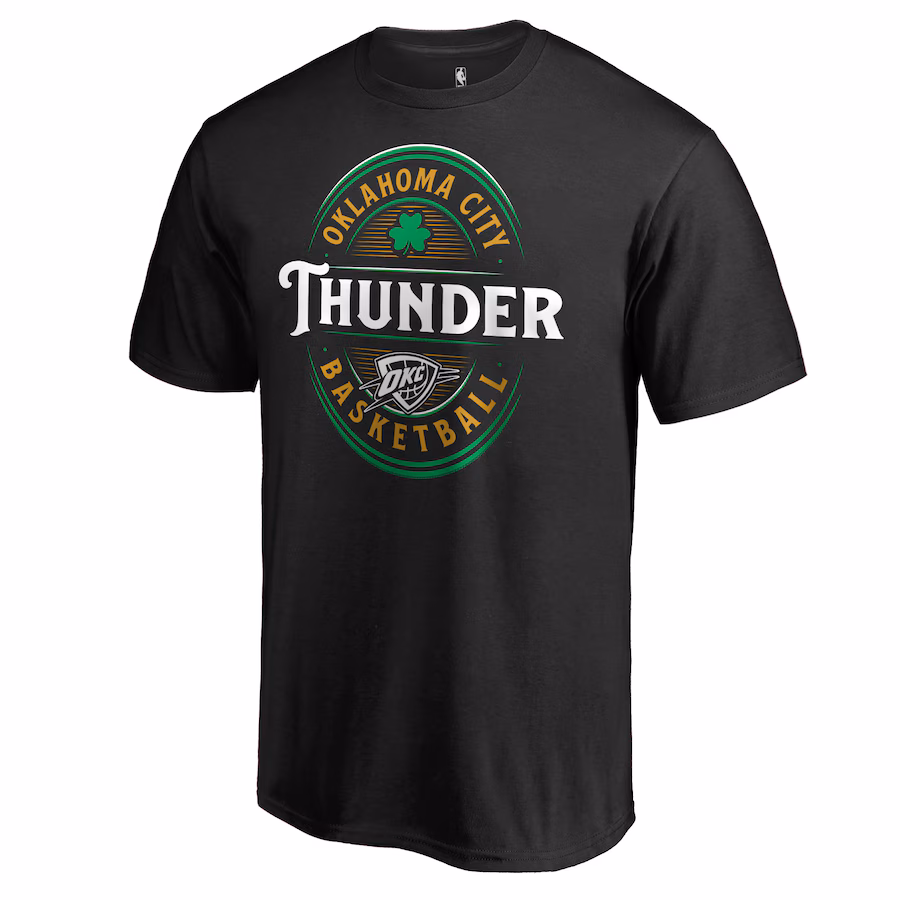 Men's Oklahoma City Thunder Black Forever Lucky T-Shirt - Jersey