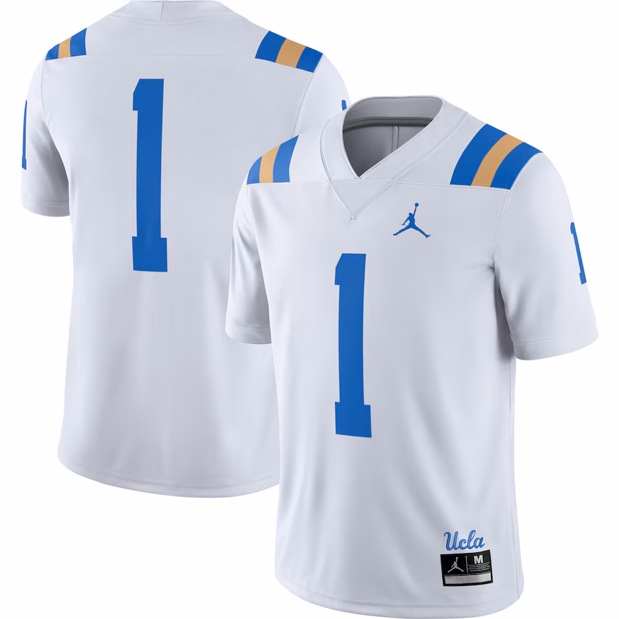 Men's Jordan Brand #1 White UCLA Bruins Game Jersey - Jersey