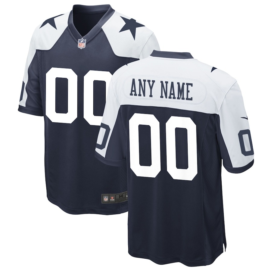 Men's Dallas Cowboys Nike Navy Alternate Custom Game Jersey - Jersey