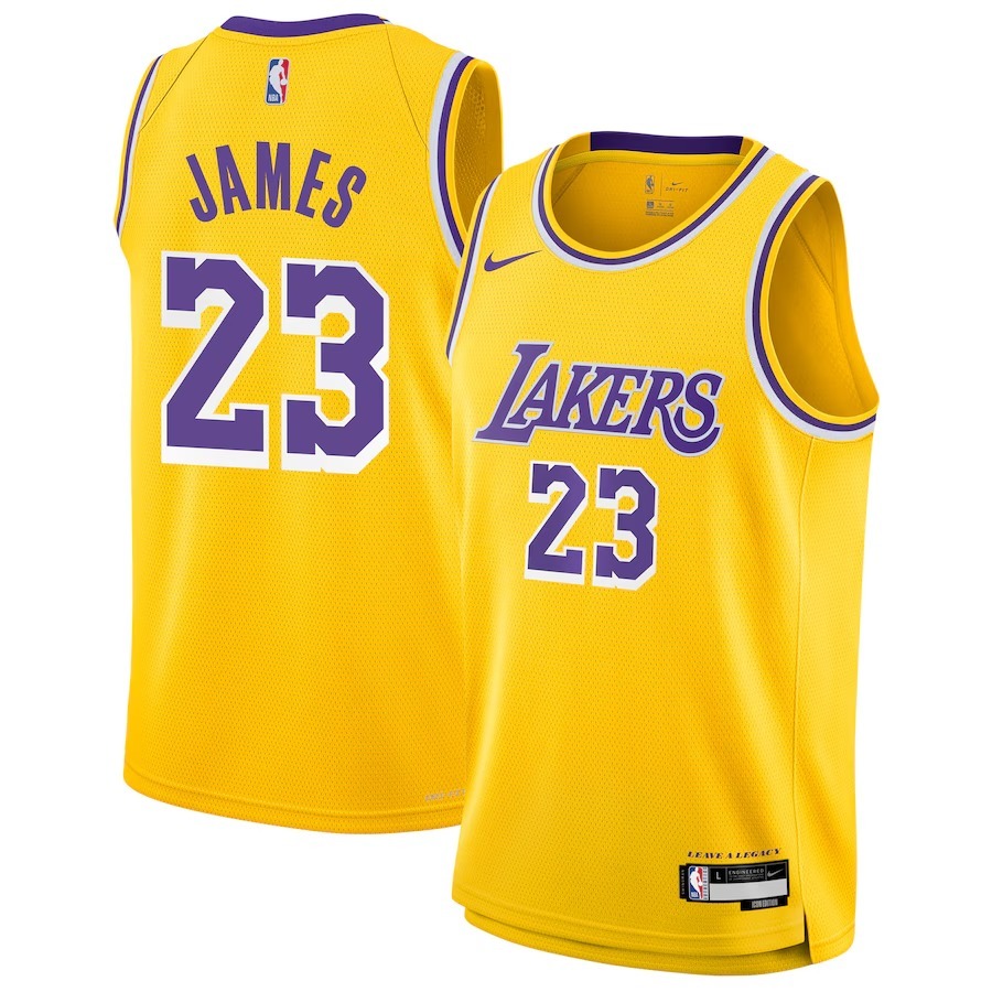 Youth Los Angeles Lakers LeBron James Nike Gold Swingman Jersey - Icon Edition - Jersey