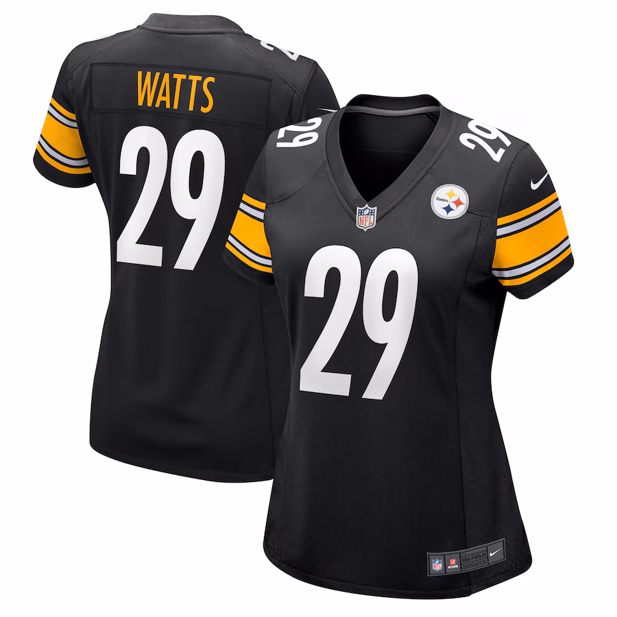 Women's Pittsburgh Steelers Ryan Watts Nike Black Game Jersey - Jersey