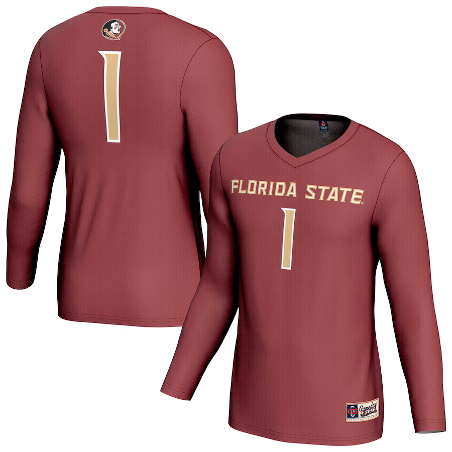 Unisex GameDay Greats #1 Garnet Florida State Seminoles Collegiate Volleyball Fashion Jersey - Jersey