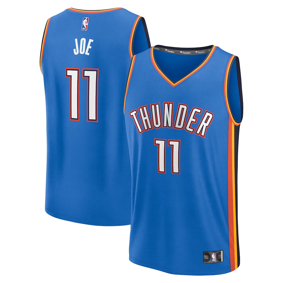 Men's Oklahoma City Thunder Isaiah Joe Fanatics Blue Fast Break Replica Player Jersey - Icon Edition - Jersey
