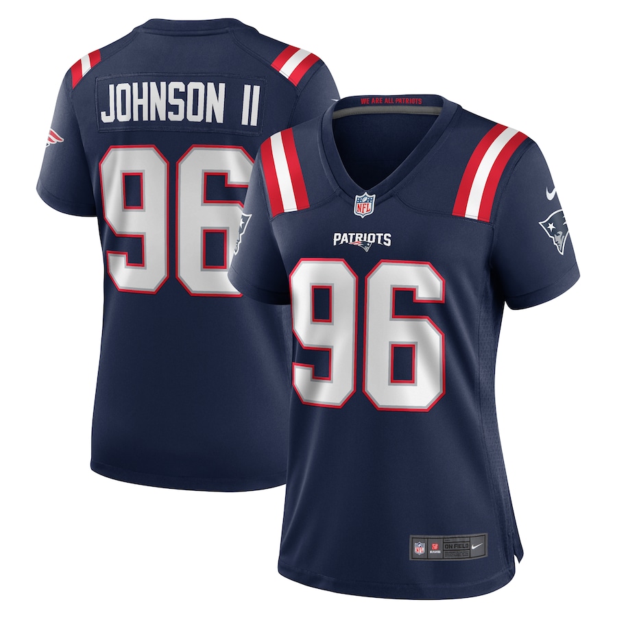 Women's New England Patriots Eric Johnson II Nike Navy Game Jersey - Jersey