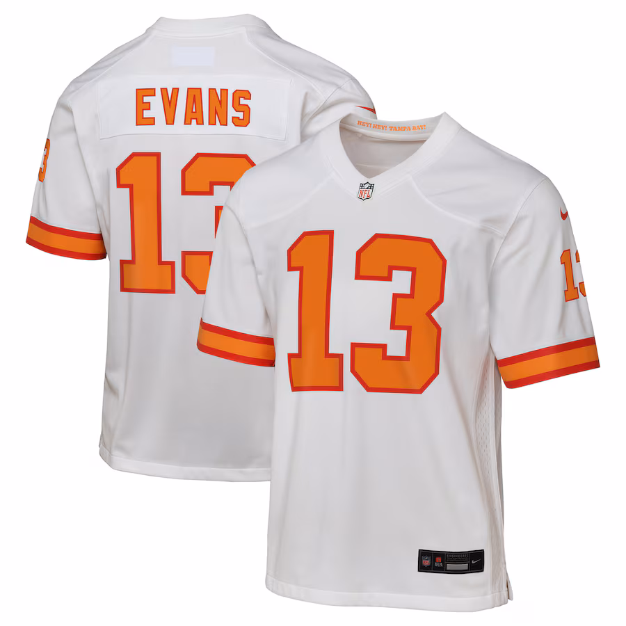 Youth '76 Tampa Bay Buccaneers Mike Evans White Game Jersey - Jersey