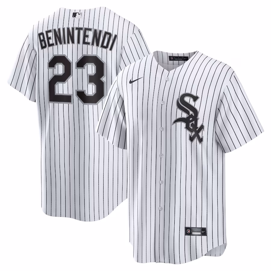 Men's Chicago White Sox Andrew Benintendi Nike White/Black Home Official Player Jersey - Jersey