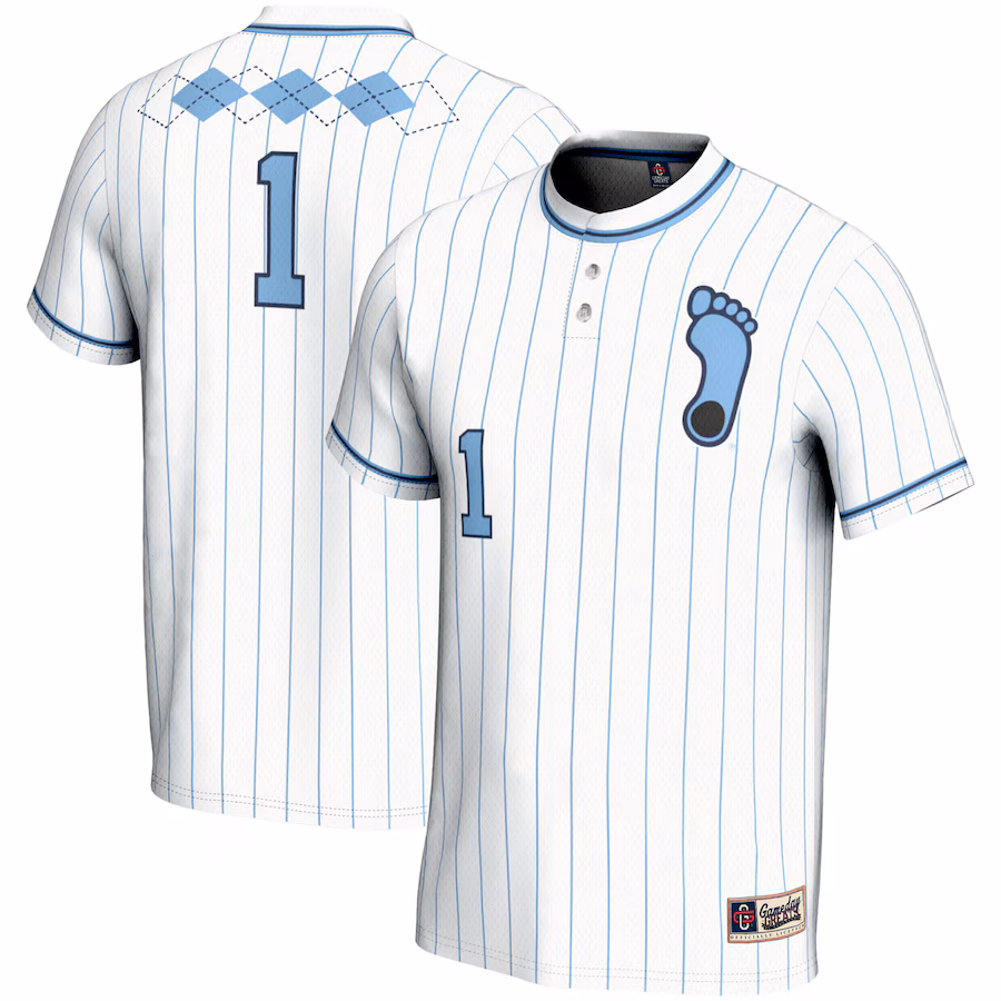 Unisex GameDay Greats  White #1 North Carolina Tar Heels Lightweight Softball Jersey - Jersey