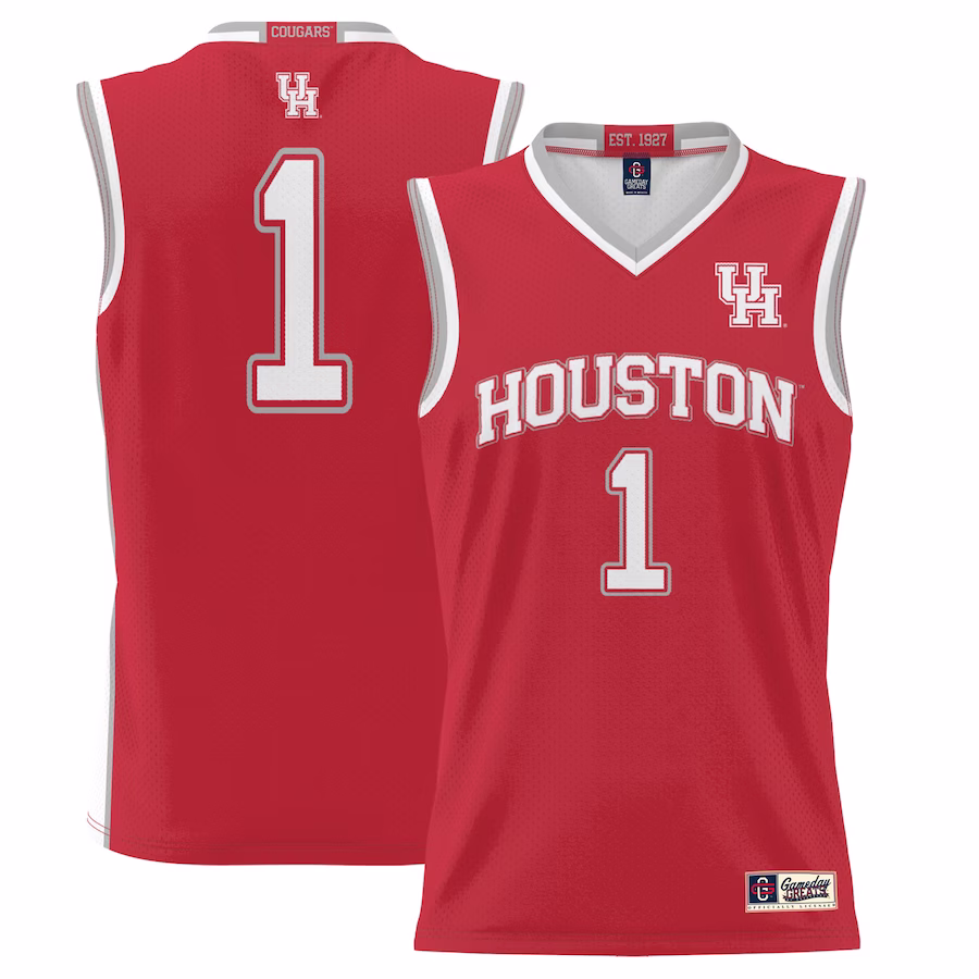#1 Houston Cougars GameDay Greats Youth Lightweight Basketball Jersey - Red - Jersey