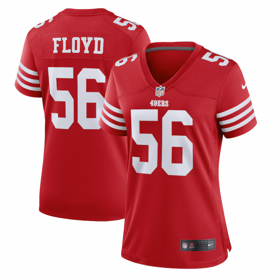Women's San Francisco 49ers Leonard Floyd Nike  Scarlet Team Game Jersey - Jersey