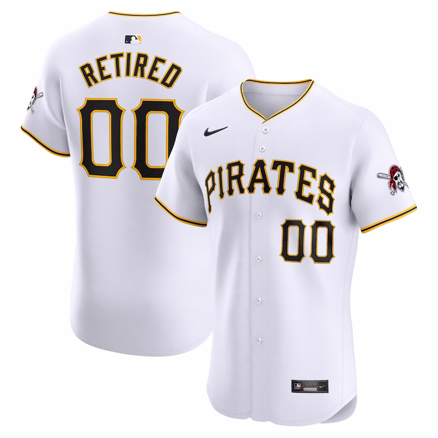 Men's Pittsburgh Pirates Nike White Home Elite Pick-A-Player Retired Roster Jersey - Jersey