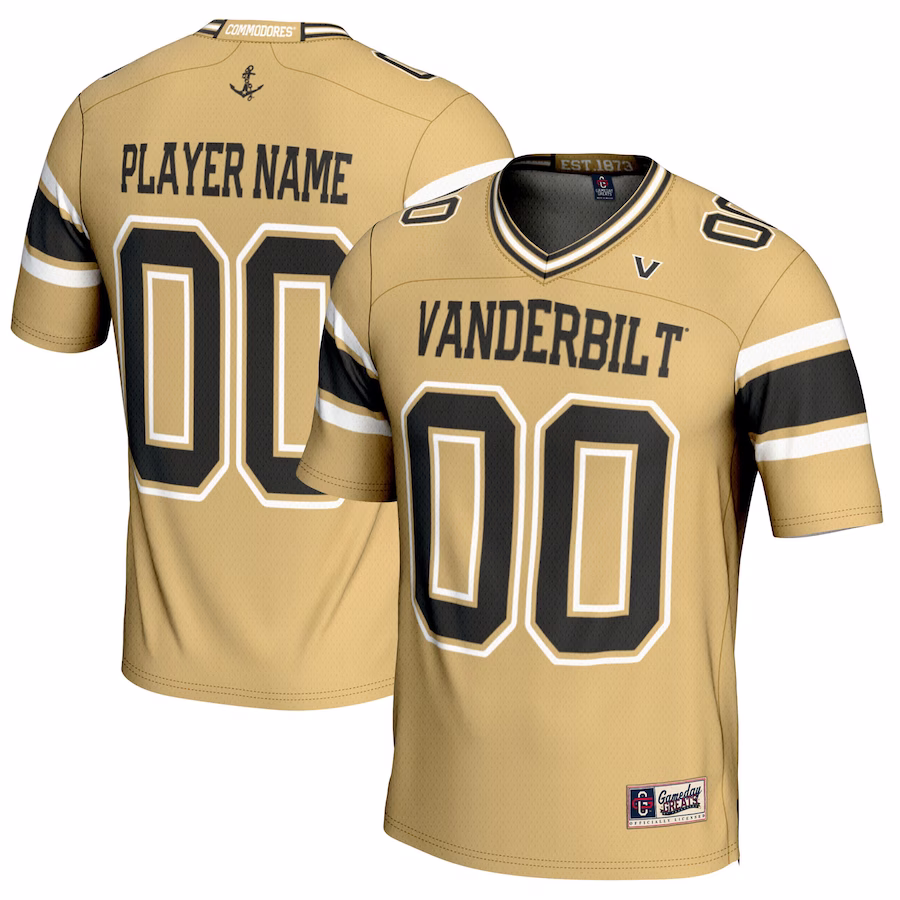 Vanderbilt Commodores GameDay Greats NIL Pick-A-Player Football Jersey - Gold - Jersey