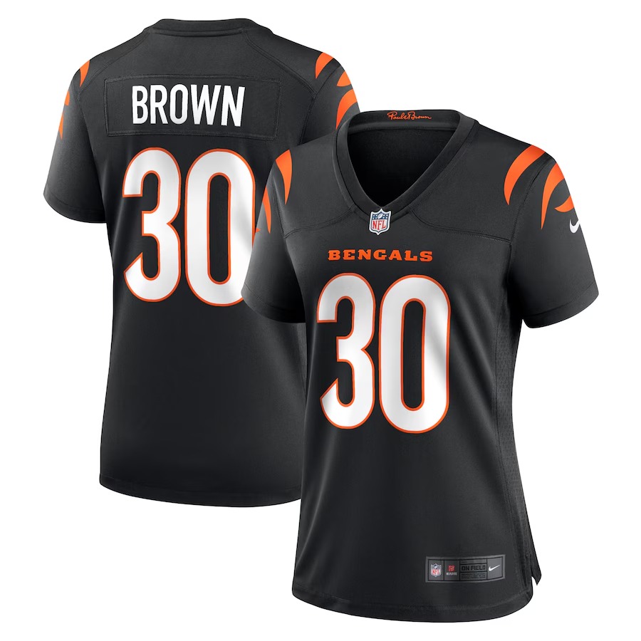 Women's Cincinnati Bengals Chase Brown Nike  Black Team Game Jersey - Jersey