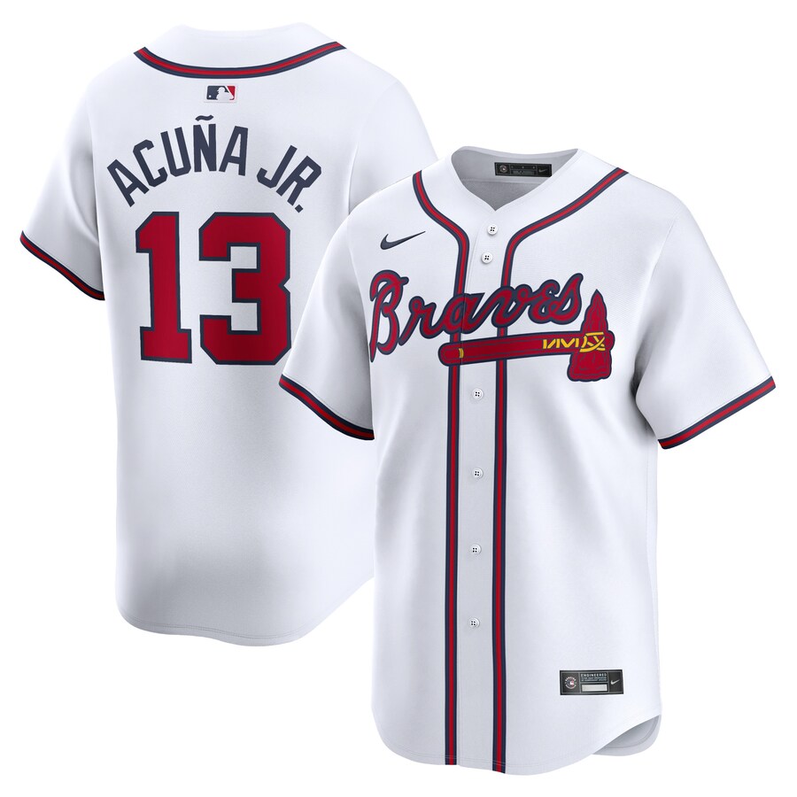 Men's Atlanta Braves Ronald Acuña Jr. Nike White Home Limited Player Jersey - Jersey