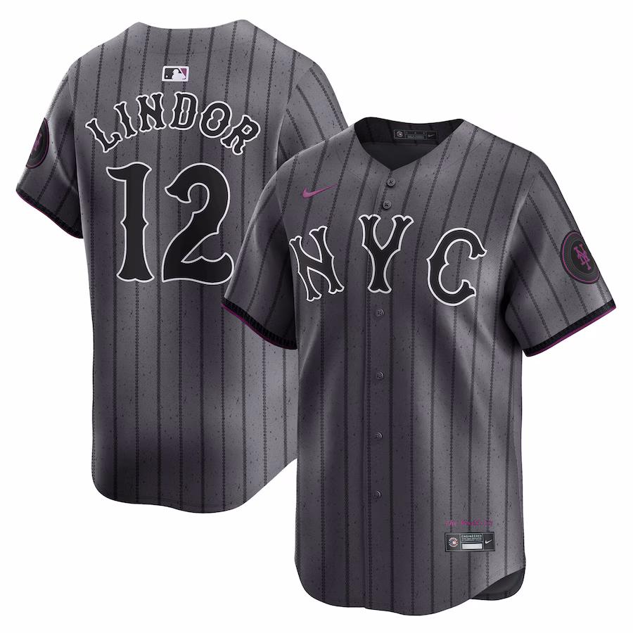 Men's New York Mets Francisco Lindor Nike Gray City Connect Limited Player Jersey - Jersey