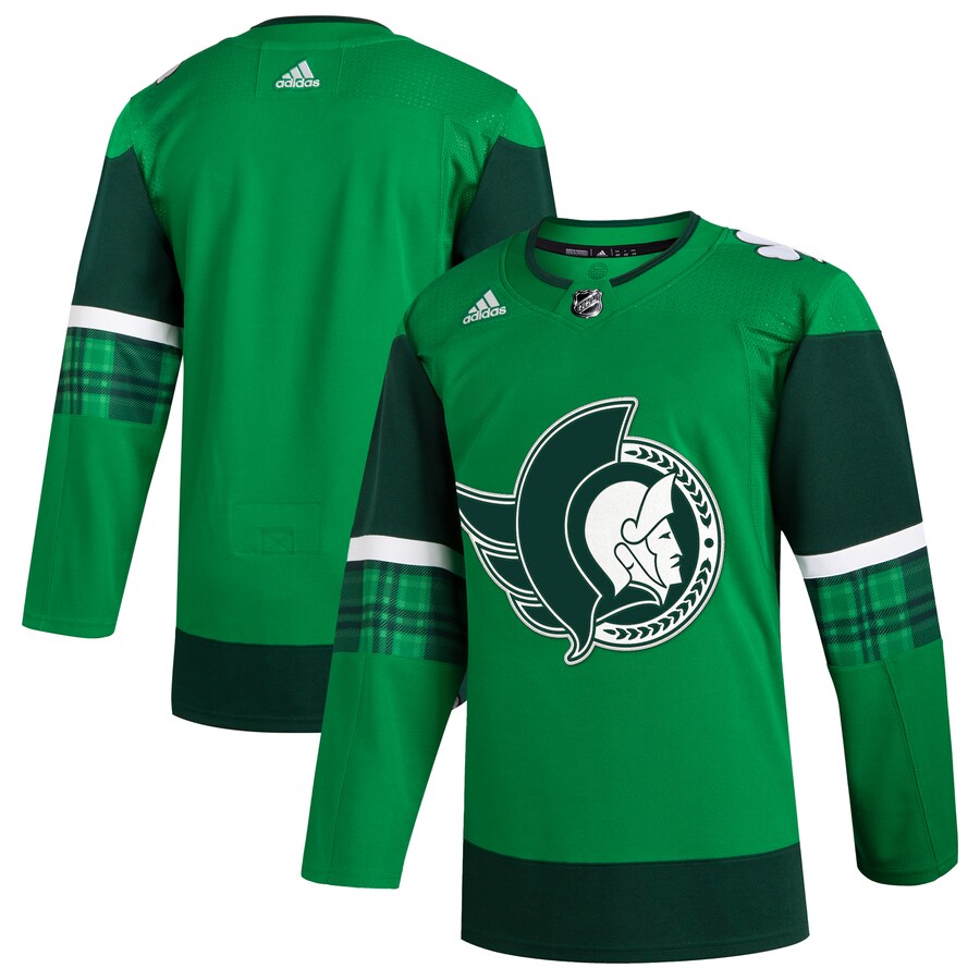 Men's Ottawa Senators  adidas Kelly Green 2023 St. Patrick's Day Primegreen Authentic Jersey - Jersey
