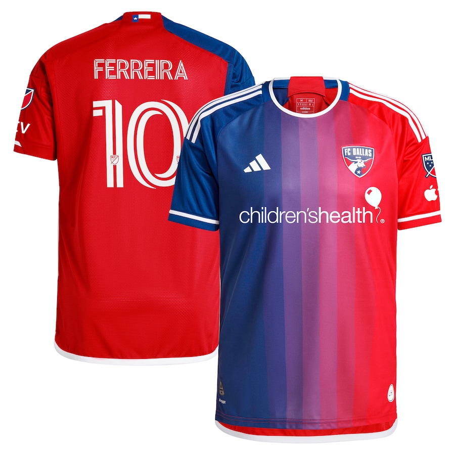 Men's FC Dallas Jesus Ferreira adidas Navy 2024 After Burner Authentic Player Jersey - Jersey