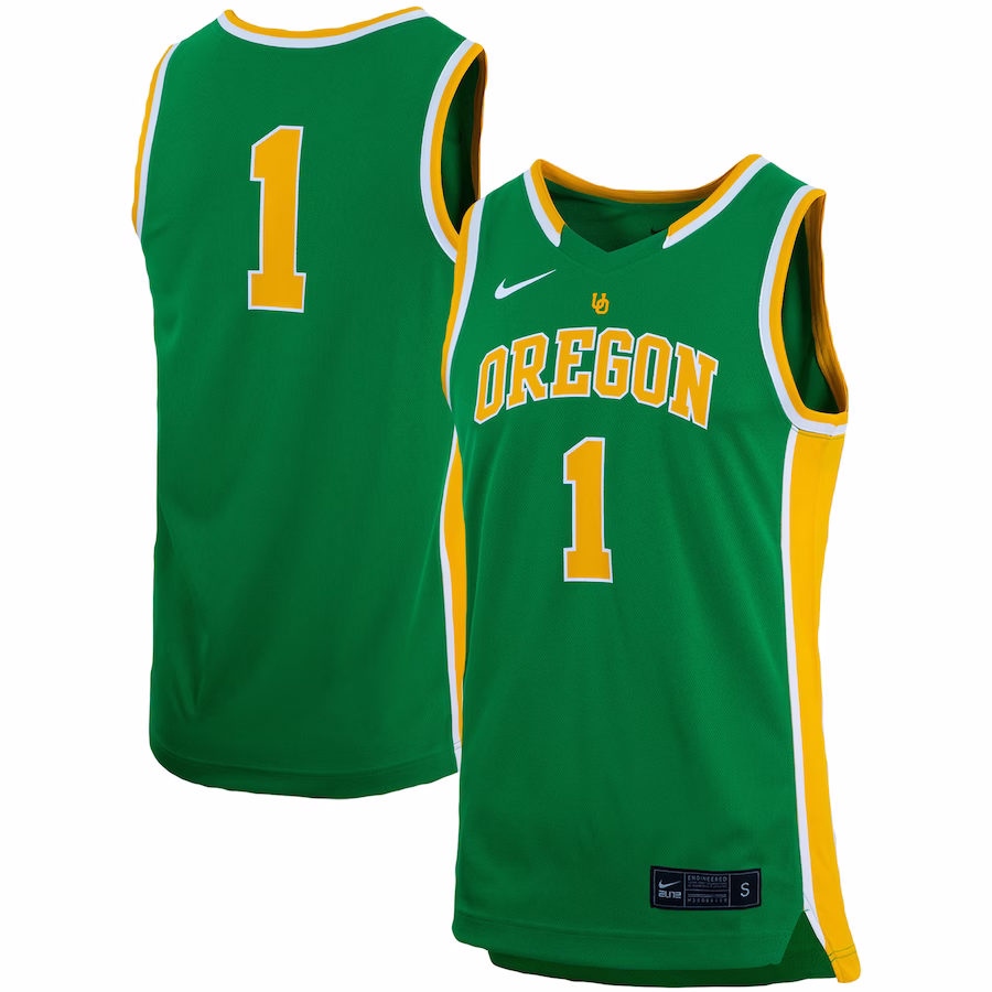 #1 Oregon Ducks Nike Unisex Women's Basketball Throwback Replica Jersey - Green - Jersey