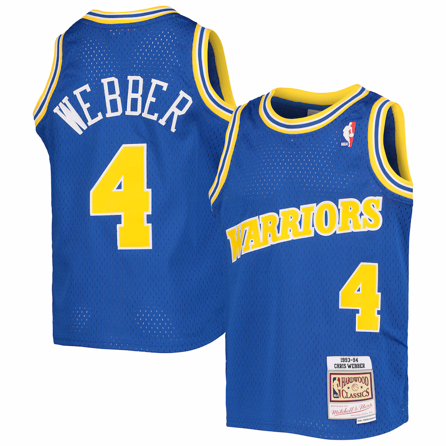 Youth Golden State Warriors Chris Webber Mitchell & Ness Royal 1993/94 Hardwood Classics Swingman Jersey - Jersey