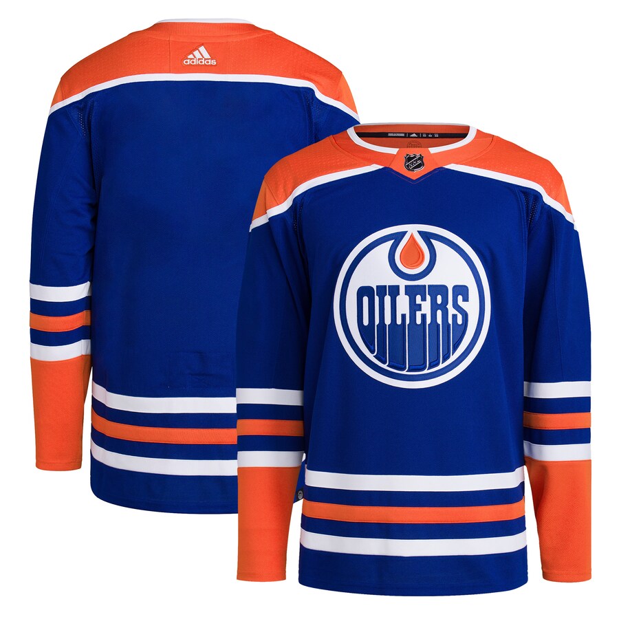 Men's Edmonton Oilers adidas Royal Home Primegreen Authentic Pro Blank Jersey - Jersey