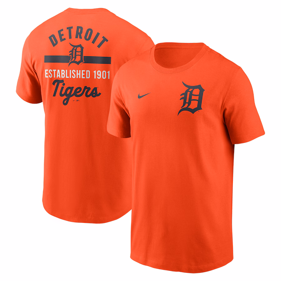 Men's Detroit Tigers Nike Orange 2-Hit T-Shirt - Jersey