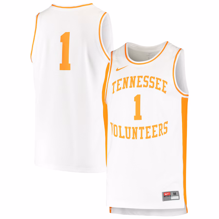 Tennessee Volunteers Nike Retro Replica Basketball Jersey - White - Jersey