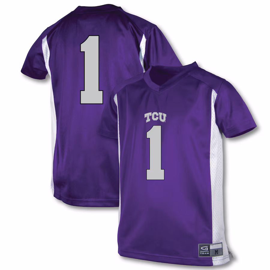 Youth Garb #1 Purple TCU Horned Frogs Football Jersey - Jersey