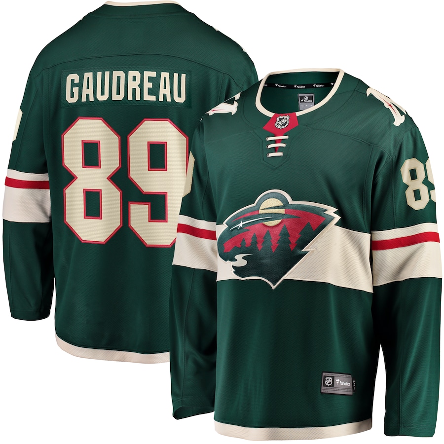 Men's Minnesota Wild Frederick Gaudreau Fanatics Green Home Breakaway Player Jersey - Jersey
