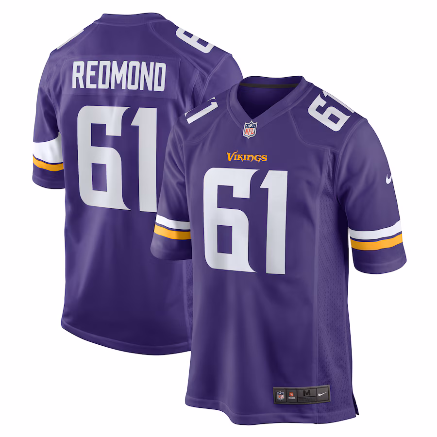Men's Minnesota Vikings Jalen Redmond Nike Purple Game Jersey - Jersey